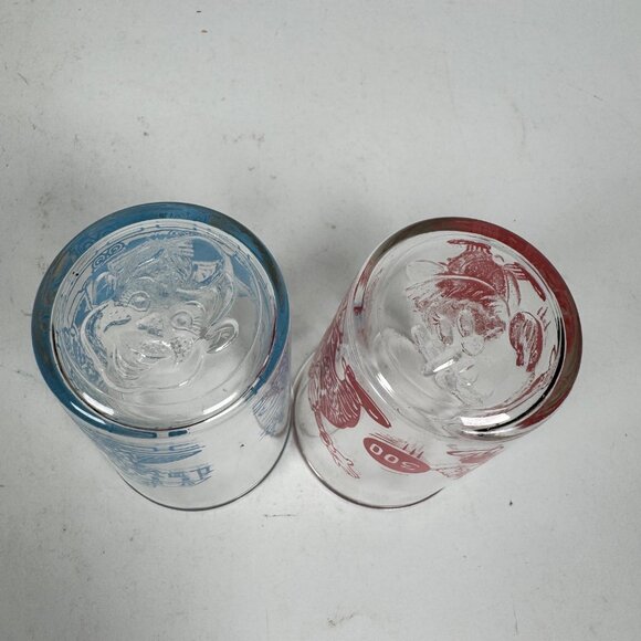 Vintage Howdy Doody Welch’s Juice Glasses Lot of 2 Dilly Dally Clarabell 1960s - Picture 6 of 6